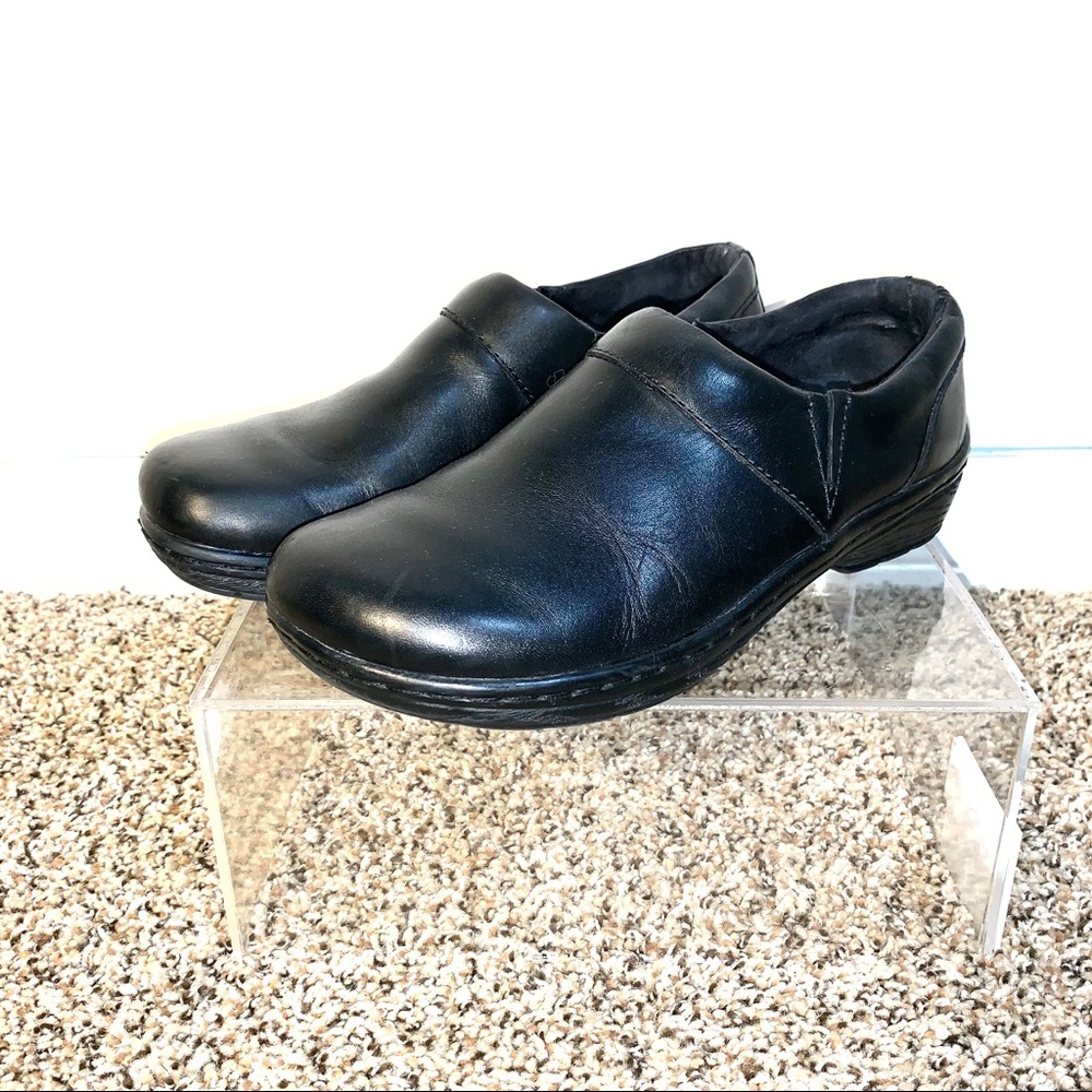 Klog Black Leather Ergonomic Clogs. Women’s Sz 8M
